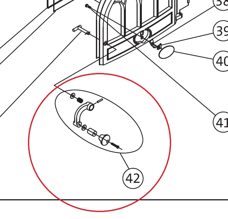 Jøtul HÅNDTAK KOMPL F3-F400 BP