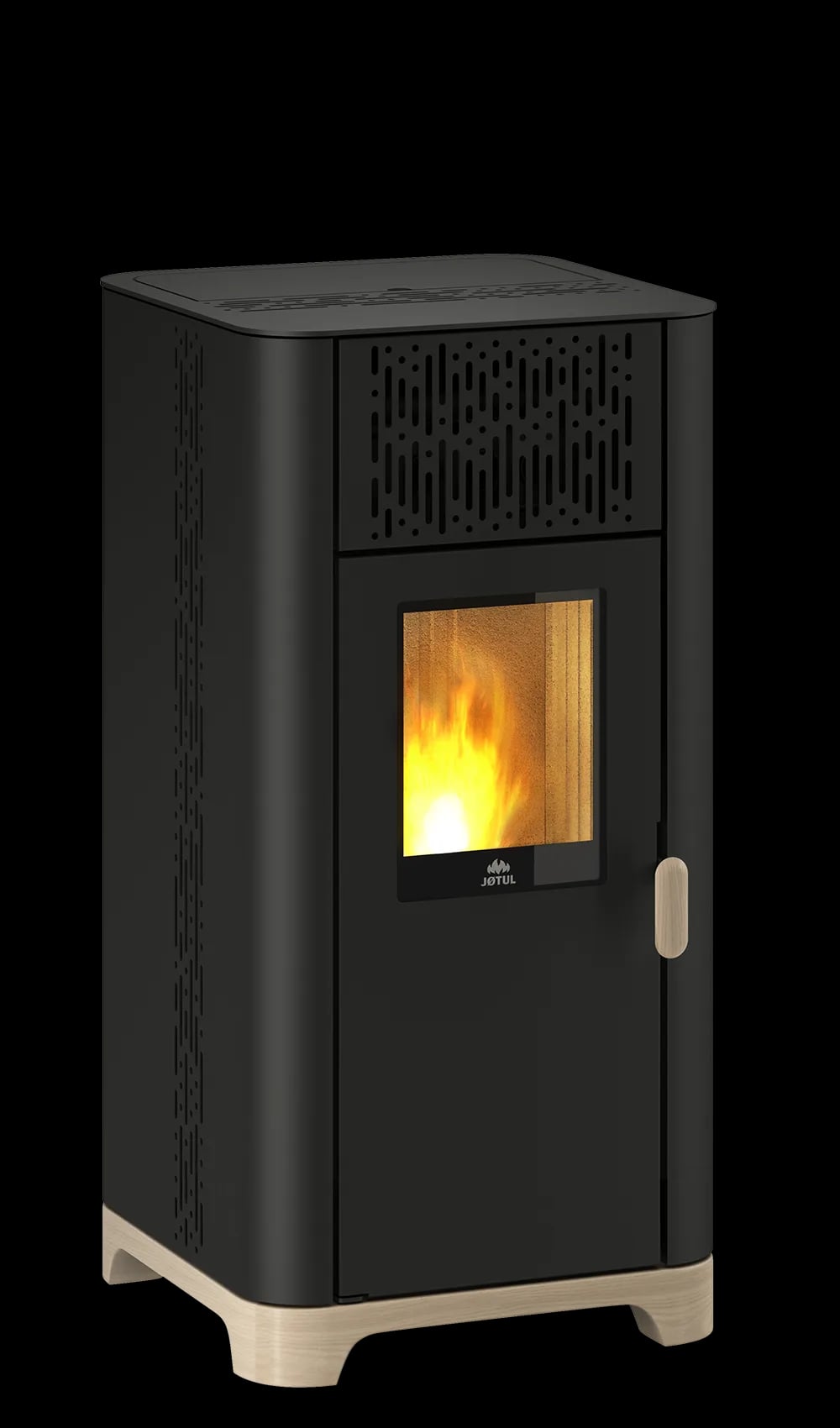 JØTUL PF 734_Acier Peint Noir_Avec Flamme_Naked_Web – Kopi