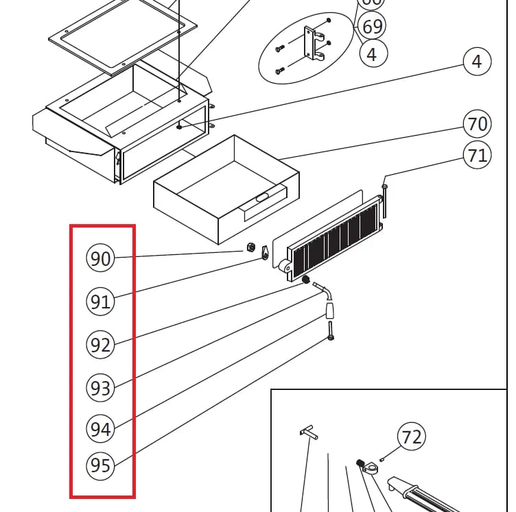 Jøtul HÅNDTAK KOMPL ASKE 400-500-600