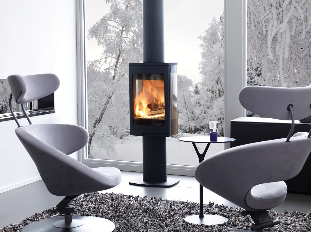 Nordpeis Duo 1 detaljert visning av design og glassdør