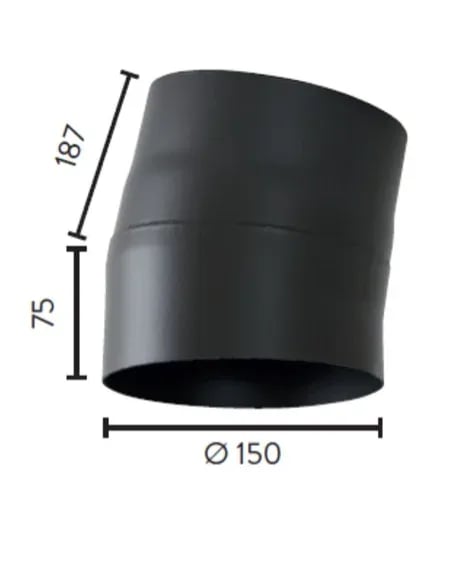 Ø150 10°KORT BEND (170°) BP - bilde 1